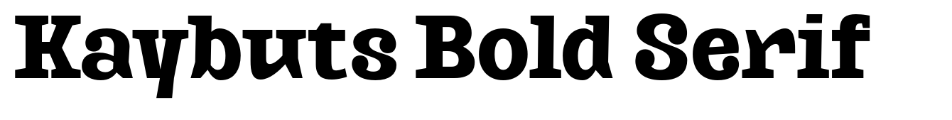 Kaybuts Bold Serif